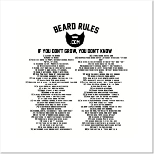 All of the Beard Rules Posters and Art